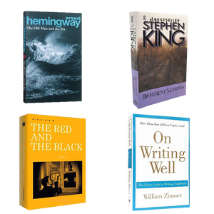 The Old Man and the Sea+The Red and The Black+On Writing Well+Shawshank Redemption（The greatest works in the world）